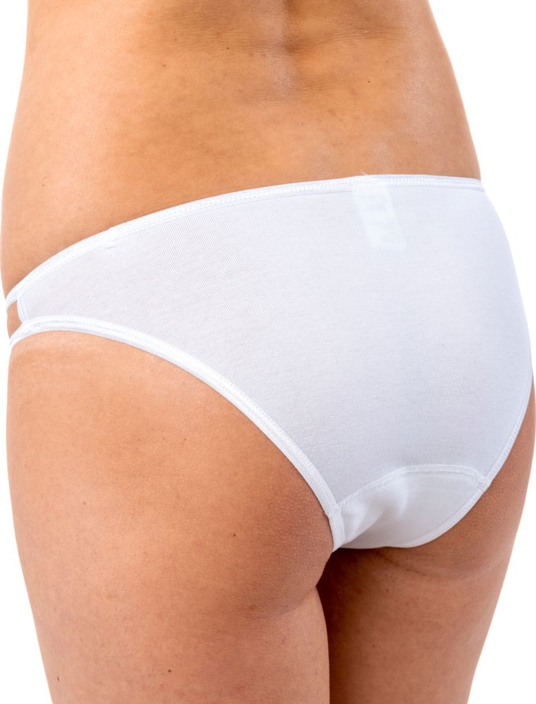 HERMKO 5040 Damen Mini-Slip (Brazilian-Style) Baumwolle / Elasthan, Farbe:weiß, Größe:40/42 (M)
