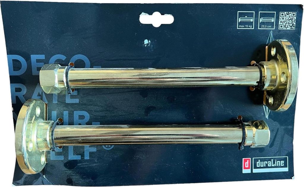Duraline 2 Regalträger Regalhalter Wandträger Wandhalter Metall goldfarben