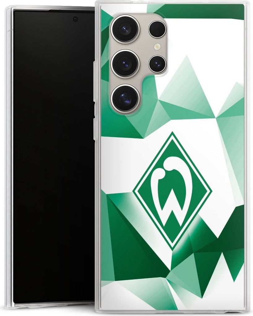 DeinDesign Handyhülle für Samsung Galaxy S24 Ultra Silikon Hülle Case Smartphone Schutzhülle Offizielles Lizenzprodukt SV Werder Bremen Tarnmuster