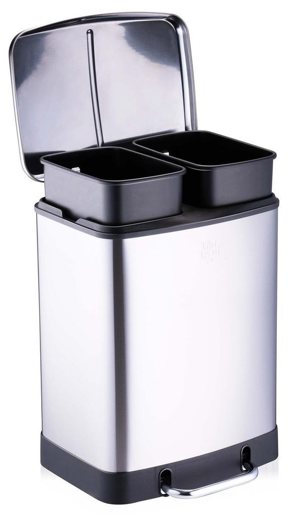 Dirt Devil Tretmülleimer 2 x 12L – Mülleimer 2 Fächer – Produktbild 