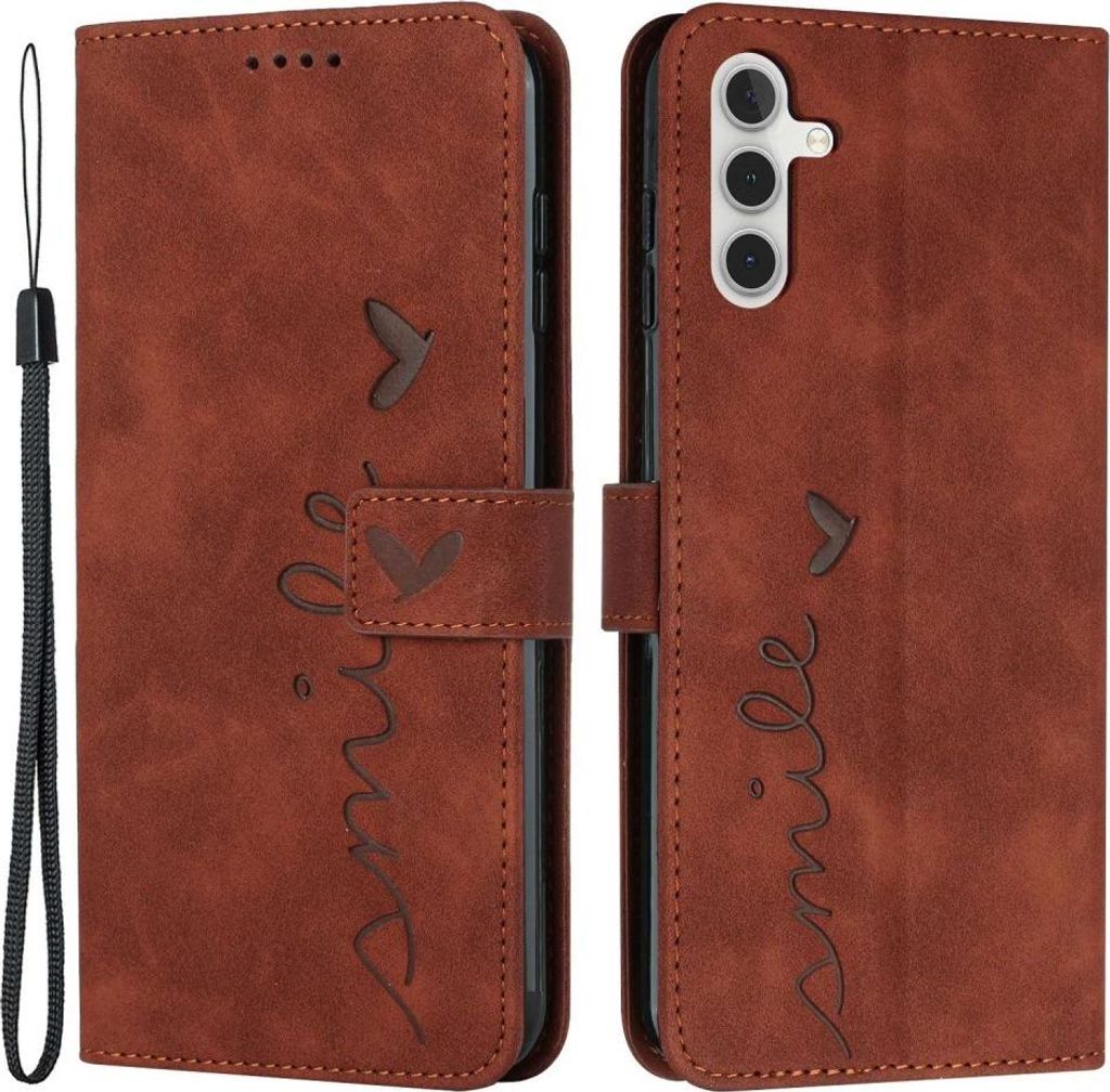 Samsung Galaxy A13 5G / A04s Hülle - Coverup Smile Klapphülle - Braun