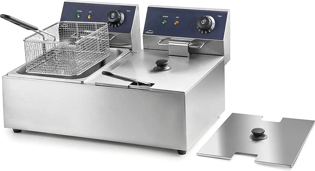 Friteuse Pro pour Restaurant Lacor 69466 Double Bac 12L Inox 2500W