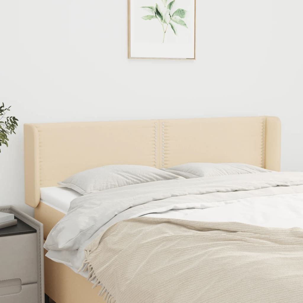 Maison Exclusive - Kopfteil mit Ohren Creme 147x16x78/88 cm Stoff