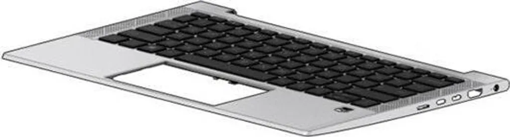 Clavier rétroéclairé HP Europe avec coque supérieure intégrée noir