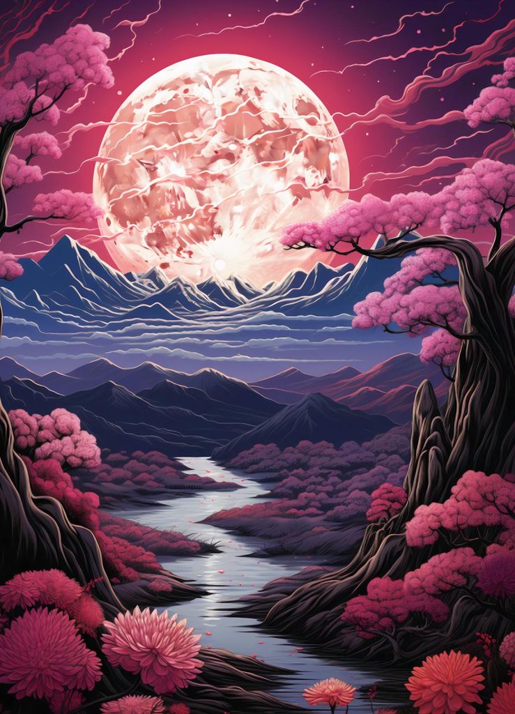 Poster 13x18cm Rosa Traumland