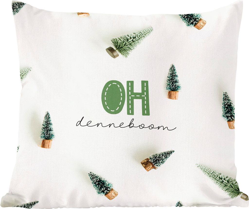 MuchoWow Zierkissen Sofakissen Wohnzimmer Dekokissen 50x50 cm Winter - Weihnachten - Tannenbaum - Komfort - Sofakissen