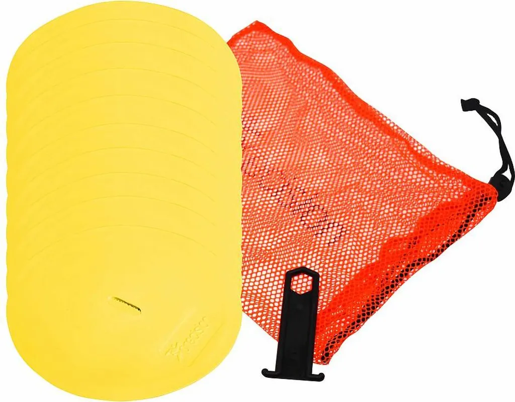 Disques de Délimitation Sport Jaunes Precision - Haute Visibilité x10