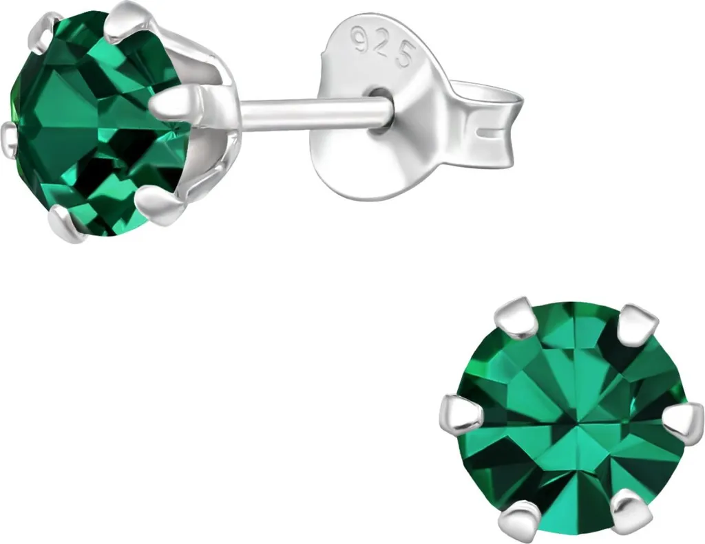 Orecchini Artigianali Argento 925 e Cristalli 5mm | Qualità Orafa