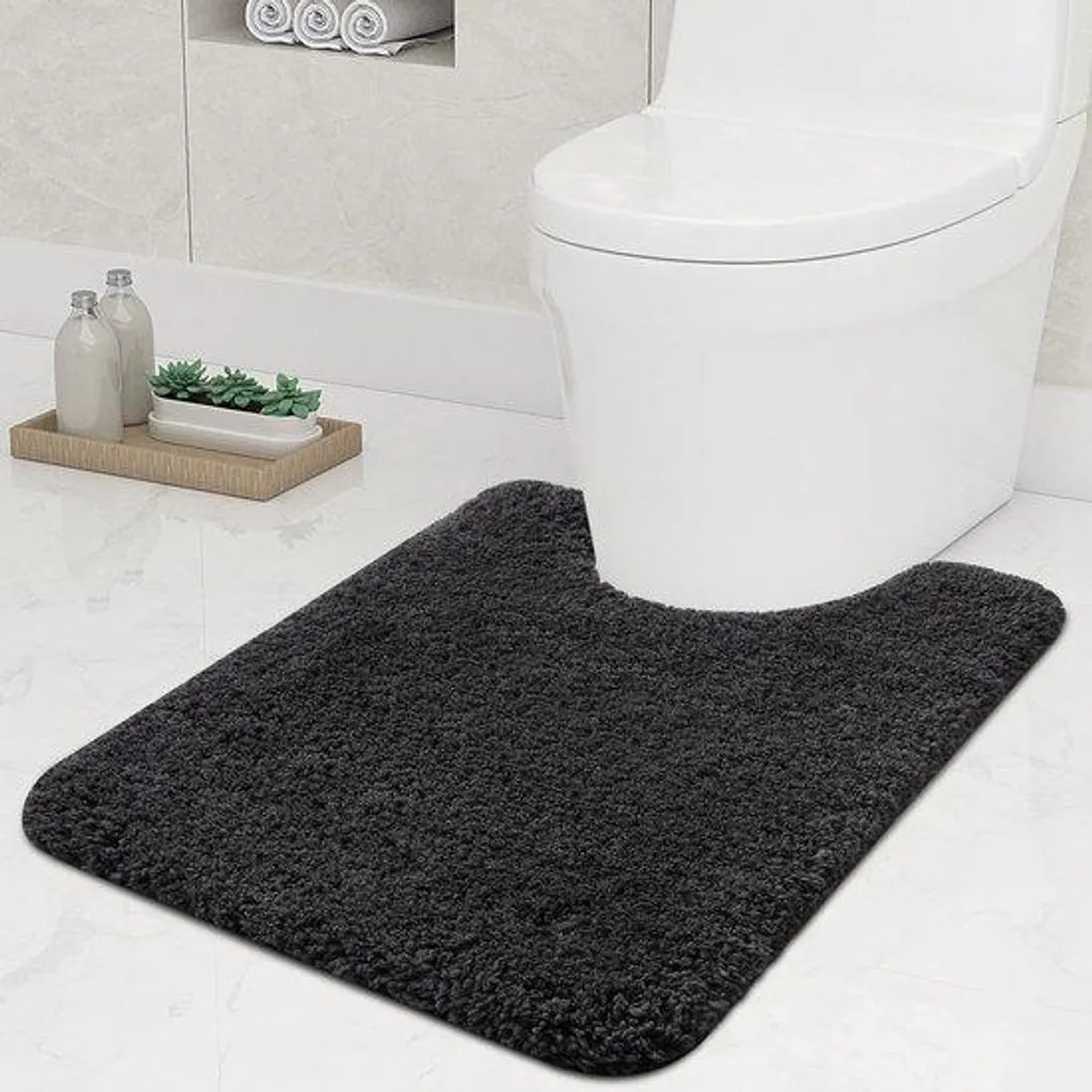 Sortie de douche et tapis de toilettes doux pour sol de salle de bain