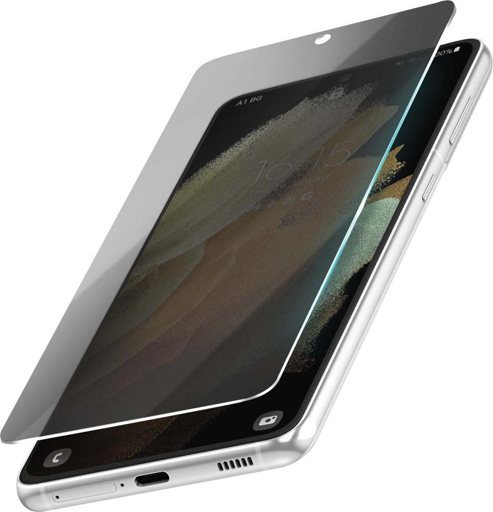 Avizar, Glasfolie Galaxy S21 mit integriertem Privacy-Schutz, Transparent