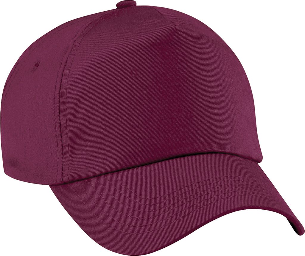 Beechfield Uni 5 Panel Baseballkappe Original RW201 (Einheitsgröße) (Burgunder)