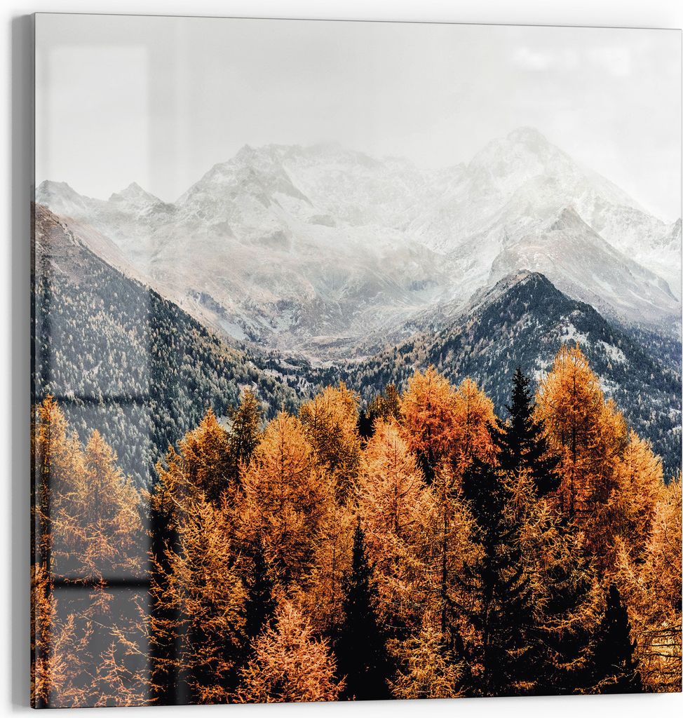 DEQOART Magnettafel Glas 30x30 cm 'Natürlicher Kontrast' beschreibbar Whiteboard Küche