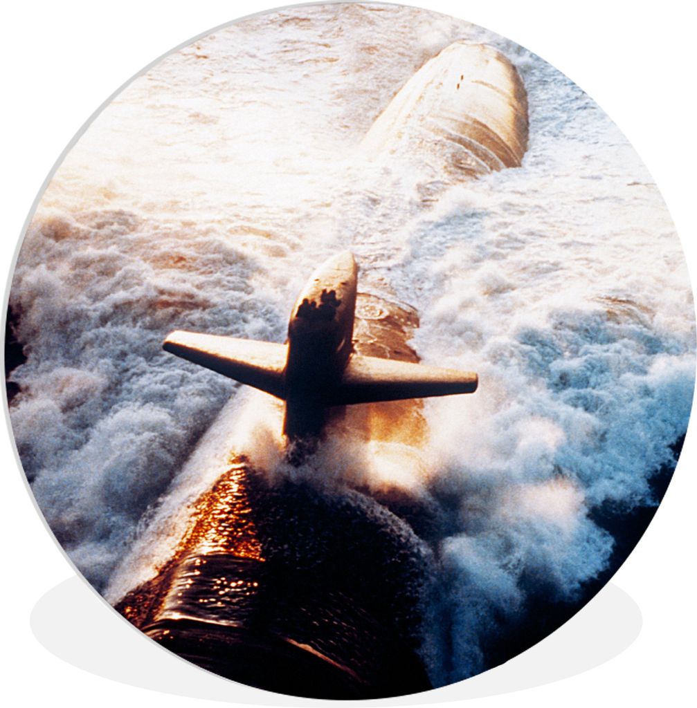 MuchoWow Rundes Wandbild - Runde Bilder Ein U-Boot in Aktion Ø 60 cm Kreis Wanddekoration Kunststoff - Wandkreis - Wandschmuck - Wand Kreis - Da...