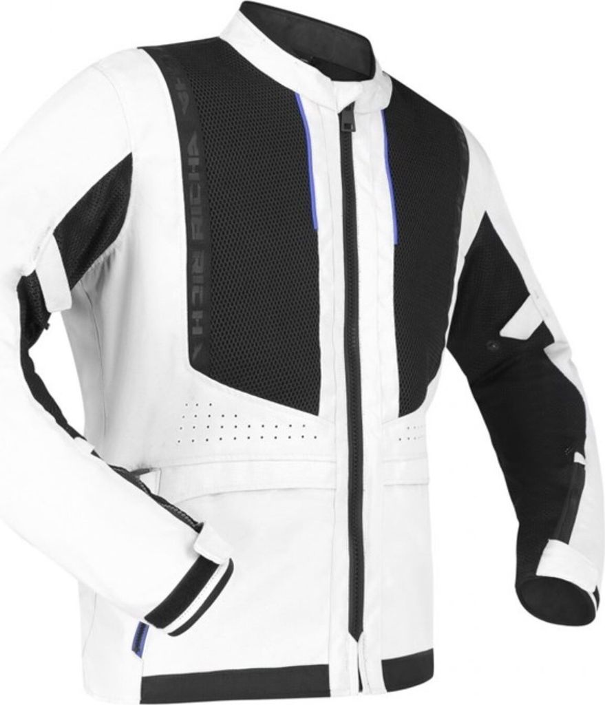 Richa Monaco Mesh WP wasserdichte Motorrad Textiljacke, hellgrau/schwarz, XL