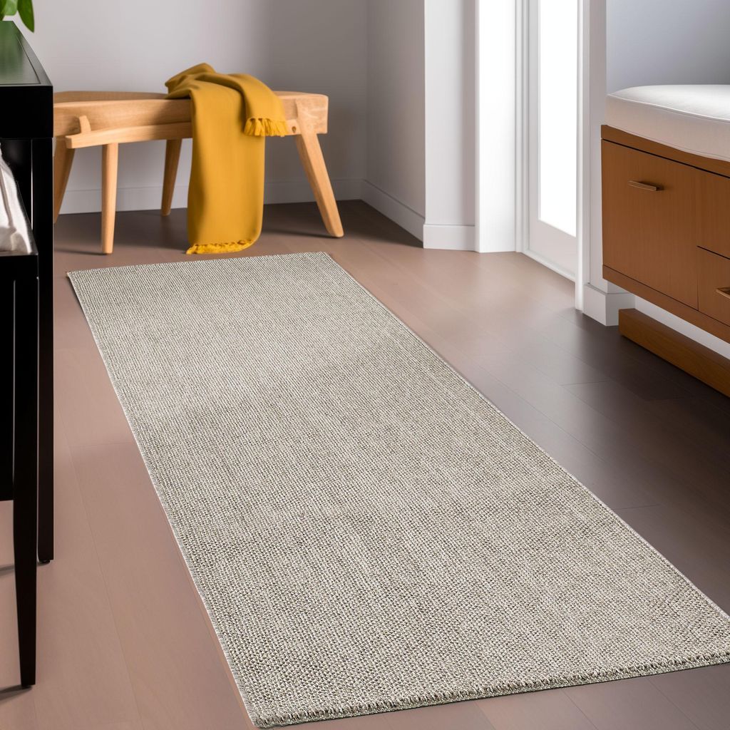 Homebyhome Teppich Wohnzimmer Uni Meliert Cut-Loop Design Produktbild 