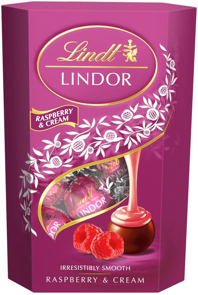 LINDOR Maliny a smetana 200g Obrázek produktu 