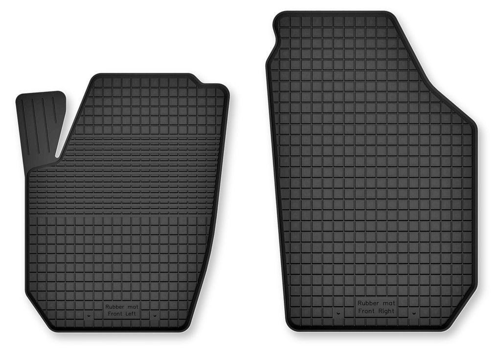 Gummifußmatten Vorne Schwarz für Skoda Roomster 2006-2015 Produktbild 
