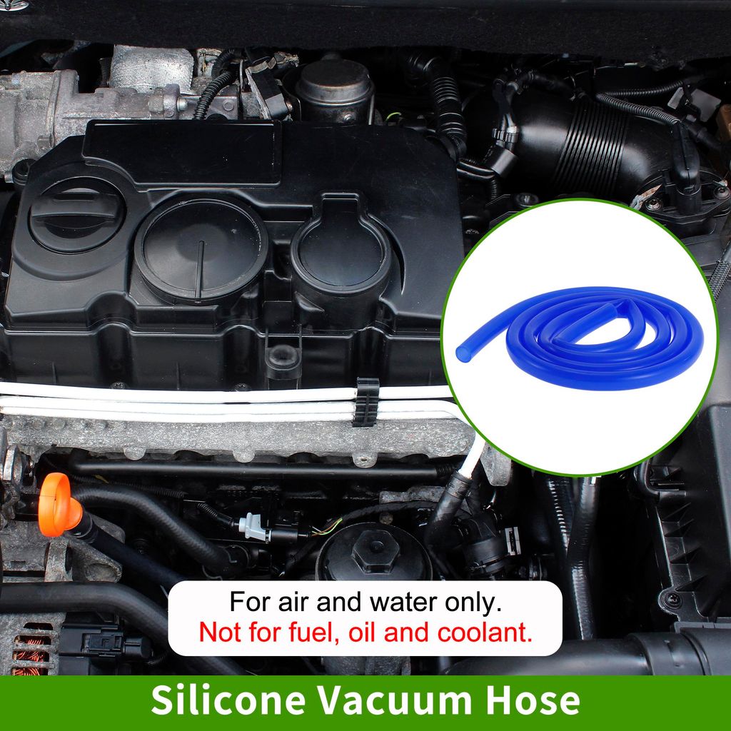 6Ft 1/2" 12mm ID 2mm Dicke Silikon-Vakuumschlauch Hochtemperatur-Automobil-Vakuumschlauch 1 Stück 130PSI Maximaldruck