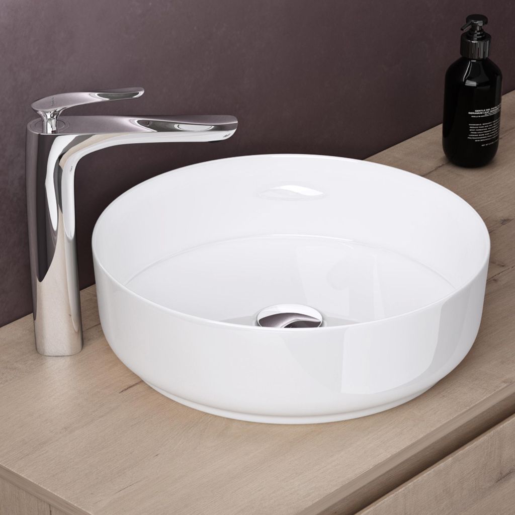 doporro Lavabo Vasque à Poser Blanc 40x40x13 cm Lave Mains Image du produit 