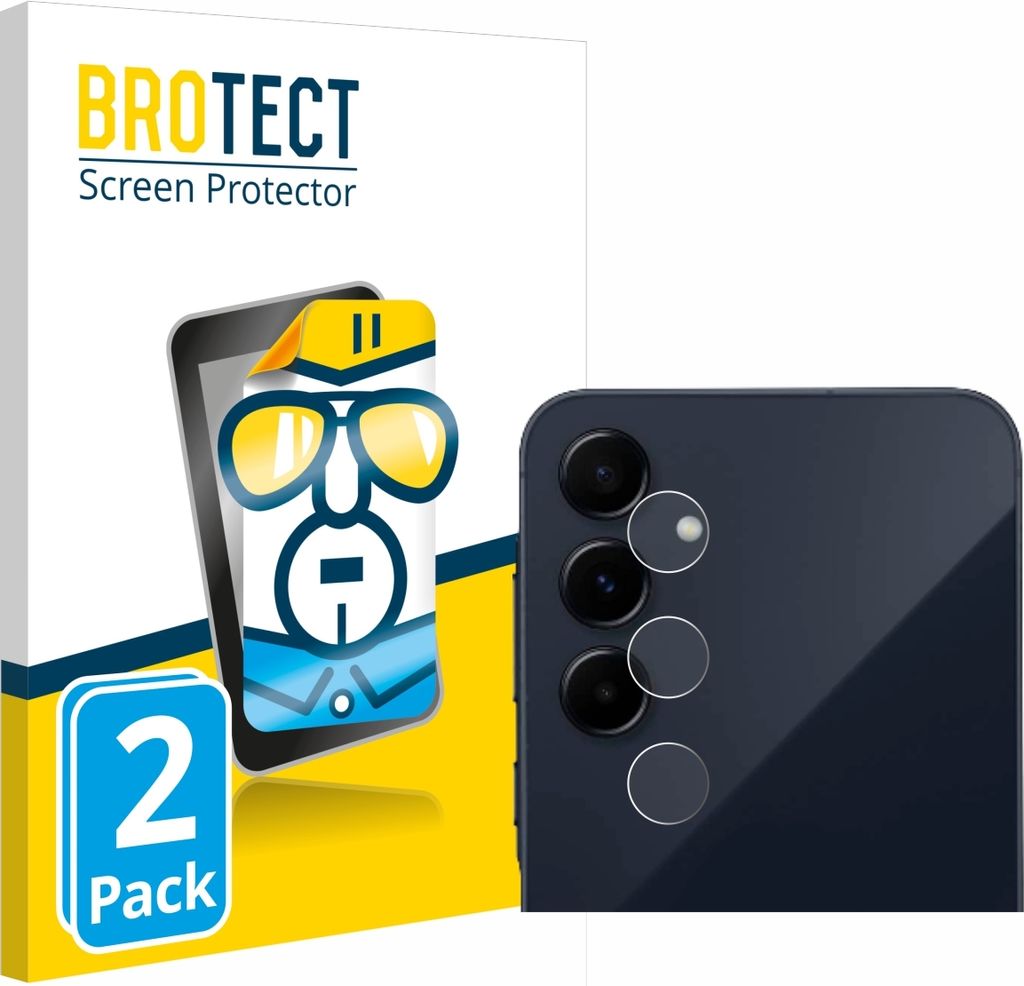 2x Für Samsung Galaxy A55 5G Enterprise Edition (NUR Kameraschutz) Schutzfolie BROTECT Displayschutz Display Schutz Folie Klar Transparent
