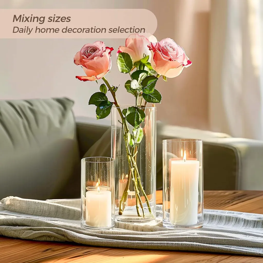Petit vase en verre set de 6 : Solution déco pour centres de table chic - 3