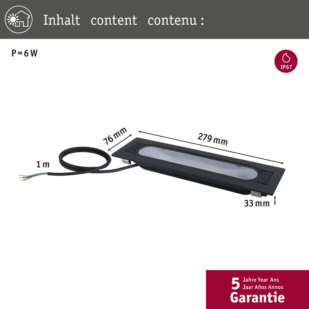 Paulmann LED wallwasher Ito - 3