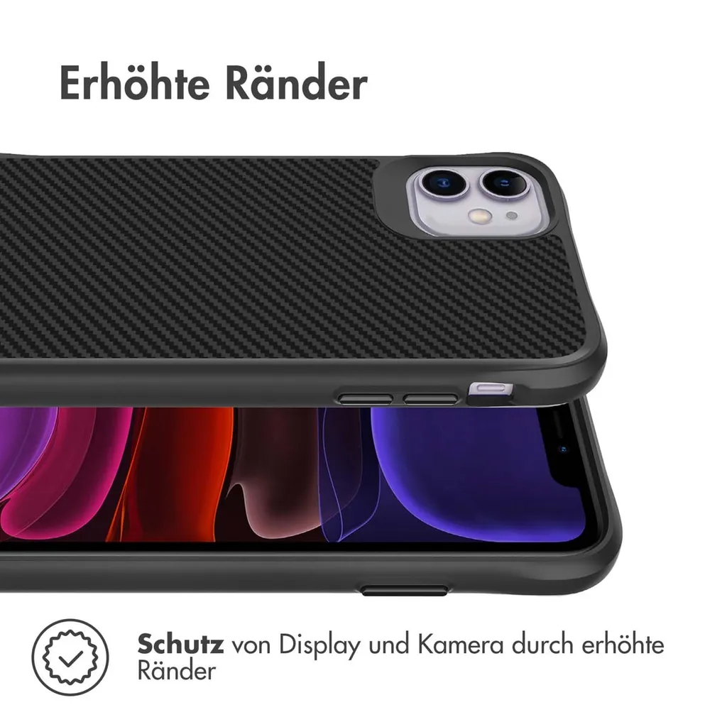 Custodia imoshion iPhone 11 Ibrida Carbonio - Massima Resistenza Nero - 5
