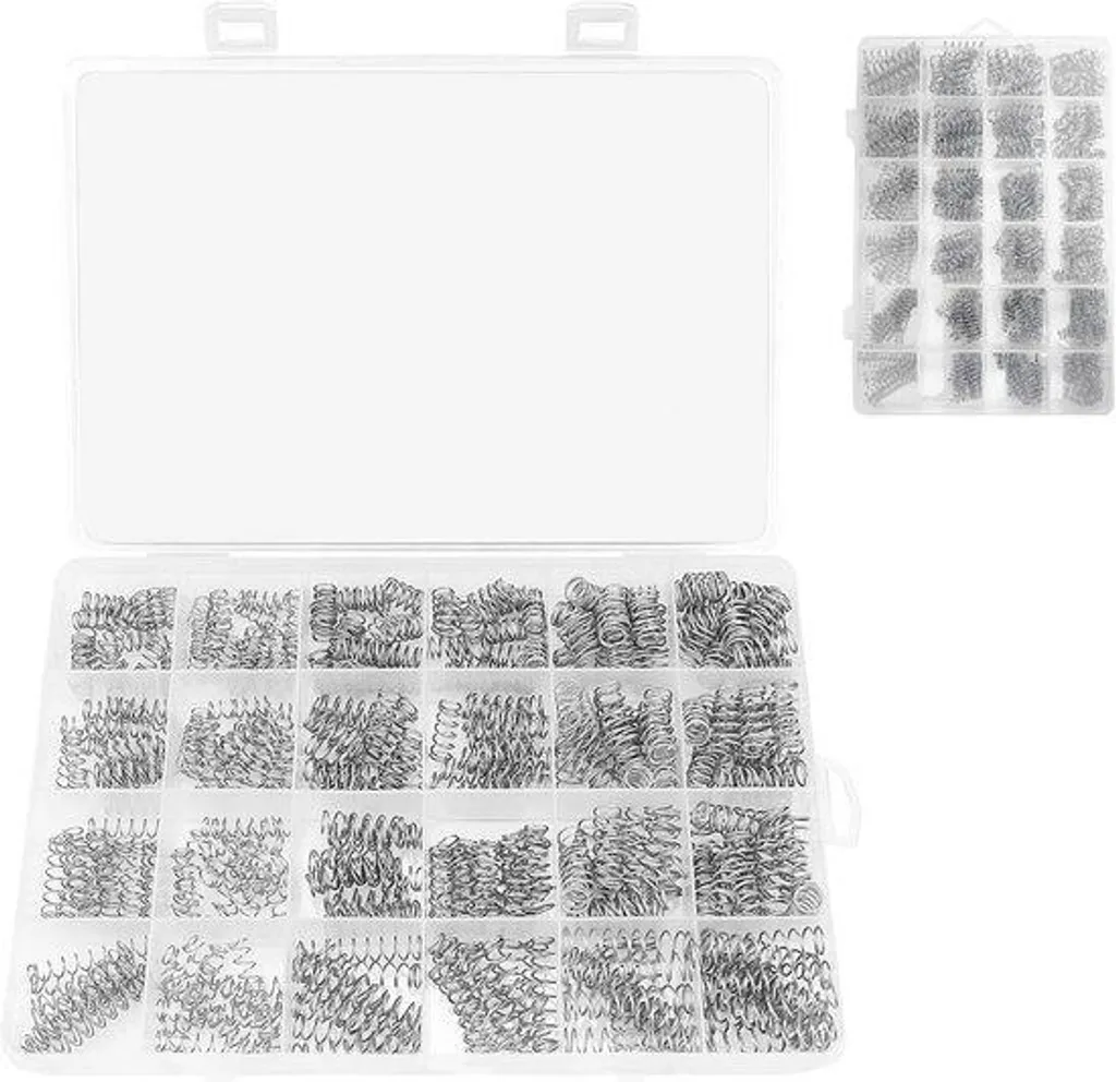 Coffret de 420 ressorts en acier zingué avec 24 modèles haute performance