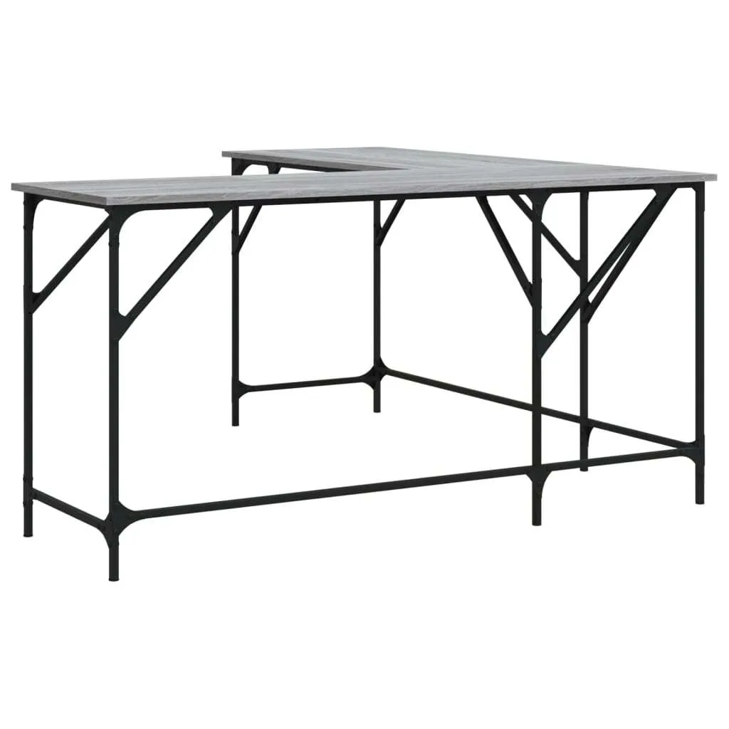 Scrivania Gaming L-Shape 149x149 Grigio Sonoma - Setup Professionale