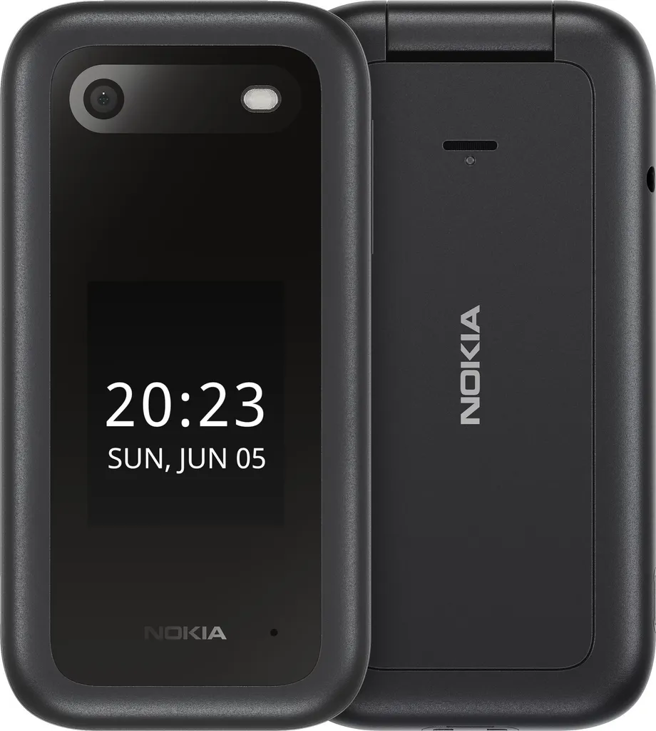 Nokia 2660 Flip 4G Noir avec Bouton d'Urgence et Radio FM sans Fil