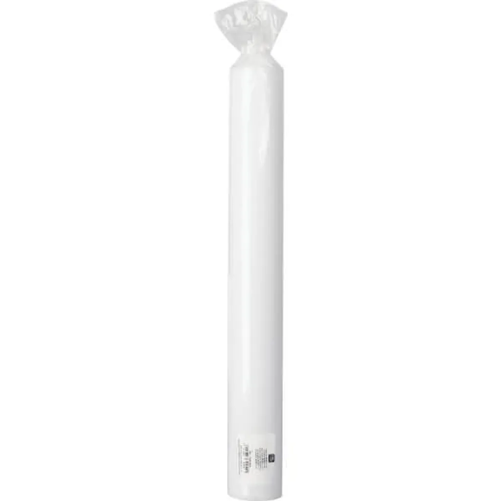 Bougie blanche 400x50 mm anti-coulures pour grands bougeoirs de cérémonie