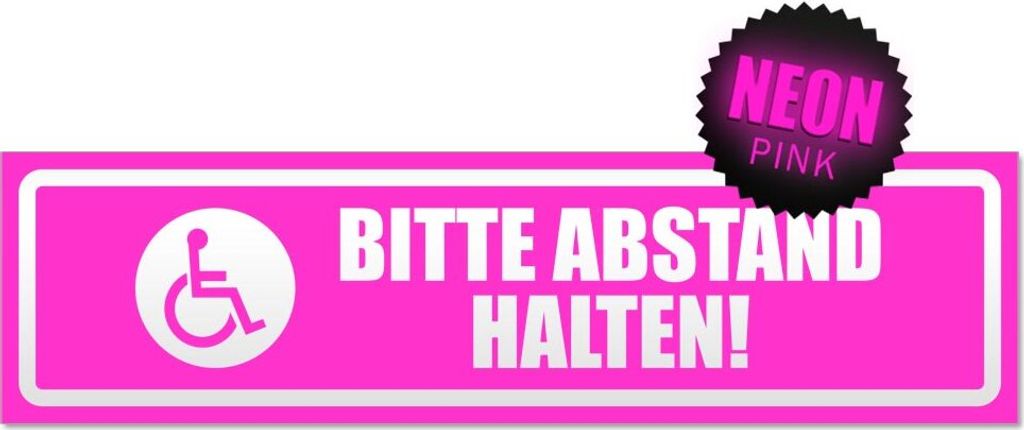 Bitte Abstand halten! Motiv 2 invertiert Magnetschild Schild magnetisch