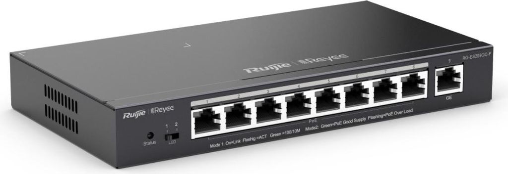 Ruijie Networks RG-ES209GC-P sieťový prepínač Spravovaný Obrázok produktu 