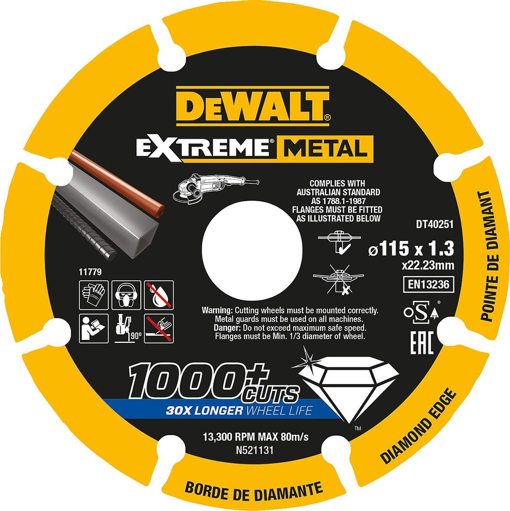 DeWalt Diamanttrennscheibe 115x1.3 mm Produktbild 