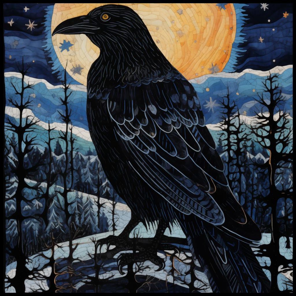 Plakat 90x90cm Krähenverwirrer