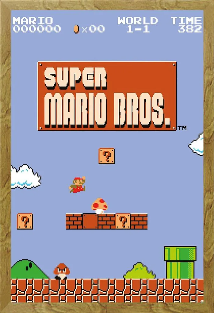 Display Wall Super Mario World 1-1 + Cornice Shinsuke Maxi Rovere