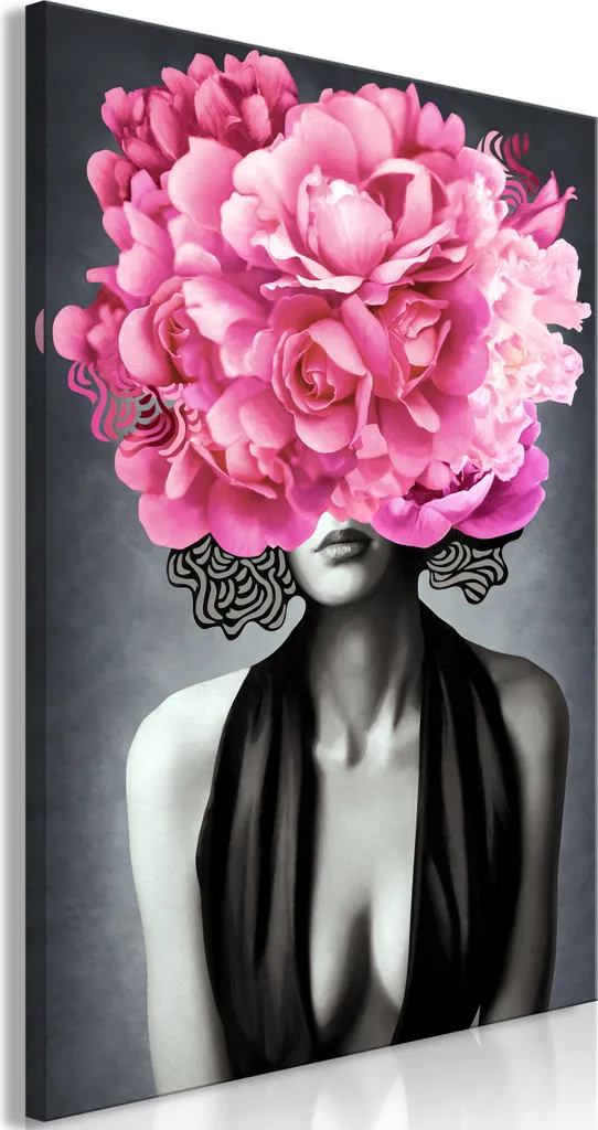Quadro Persone h-A-0164-b-a Donna Noir 80x120 cm per Arredo Ufficio