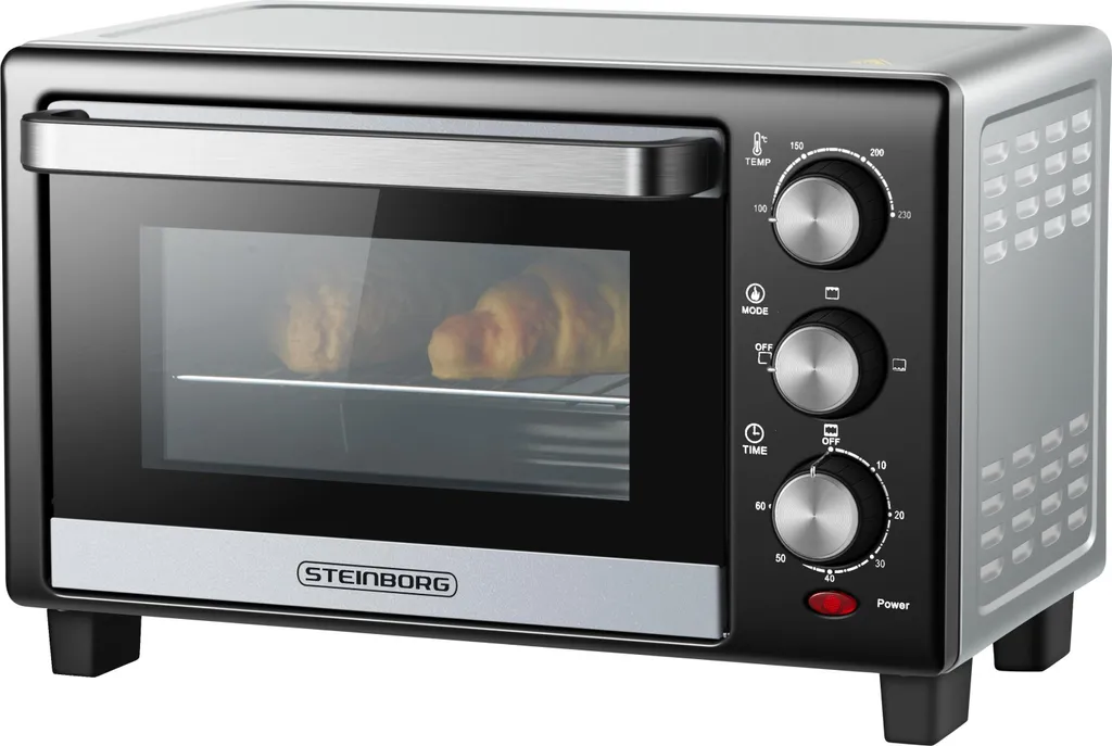 Mini Four Steinborg 15L Idéal Étudiant et Petit Espace 1200W Rapide
