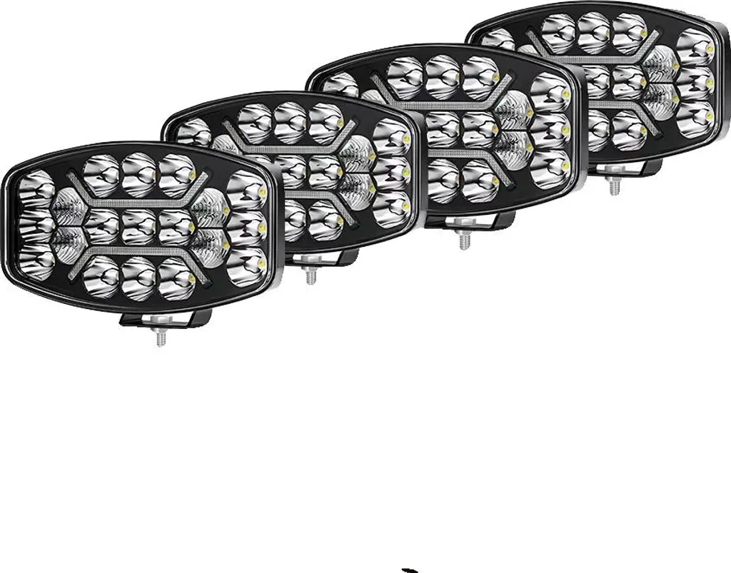 Projecteur de Travail LED 10 Pouces Étanche IP69 Longue Durée 4 Pièces