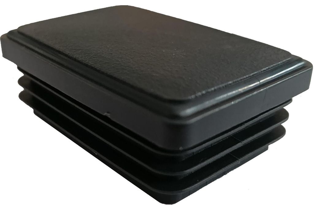 25 x anthrazite Pfostenkappen 60x40 mm für Doppelstabpfosten aus PVC - Lamellenstopfen für Rechteckrohre, Rohrkappen, Verschlußkappen (St. € 0...