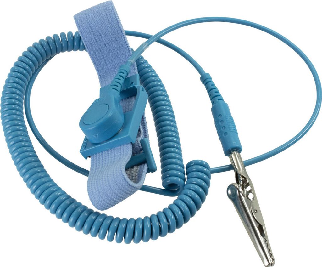 WETEC ESD Erdungsset (Set Erdungsset Handgelenkband Spiralkabel)
