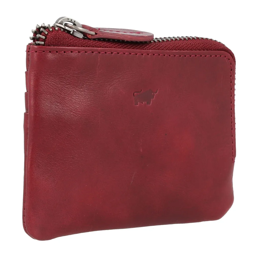 Étui Cuir Arezzo RFID Rosso : Sécurité et Style Mini Wallet 3 Chaines - 3