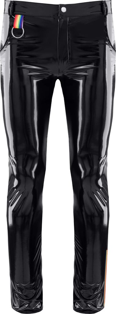 Regnes Fetish Planet Herren Hose RMValerioRBW lange Männer Hose Lack, schwarz, Gr. L