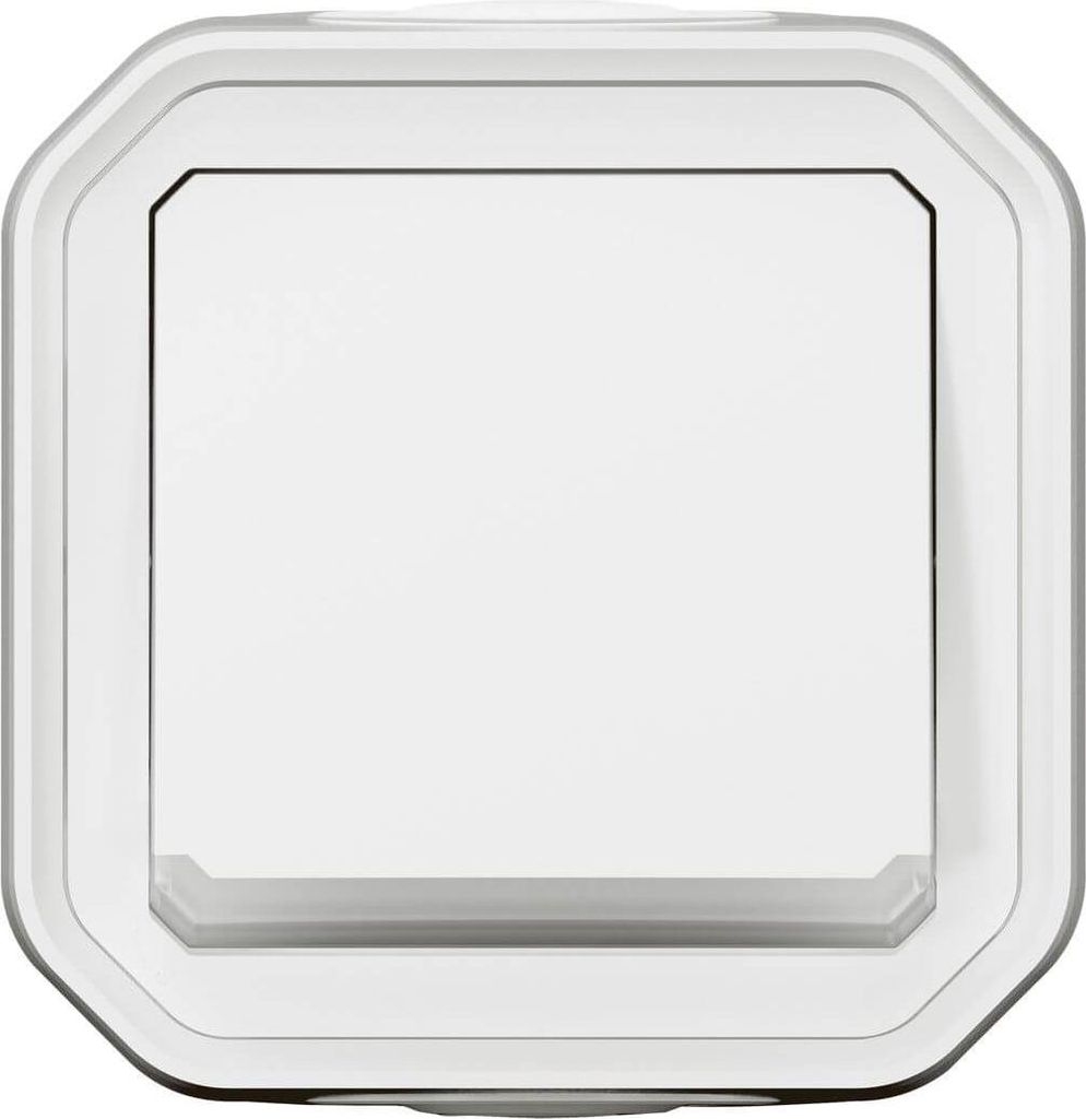 Legrand PLEXO New Feuchtraum-Aufputz-Taster mit Schließer-Kontakt beleuchtet, integrierte Ortungsleuchte, IP55 IK07, 10A Weiß, 069762L