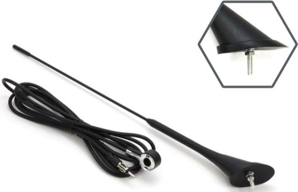 ANTENNE POUR VOITURE BAT MASZT 40cm ANT07 AMiO CABLE 3M Image du produit 
