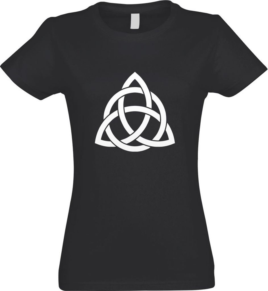 Kiwistar - T-Shirt tailliert - Damen - Graphit - Triquetra - mit Motiv Bedruckt - Funshirt Design - Sport - Freizeit - Damen - XXL