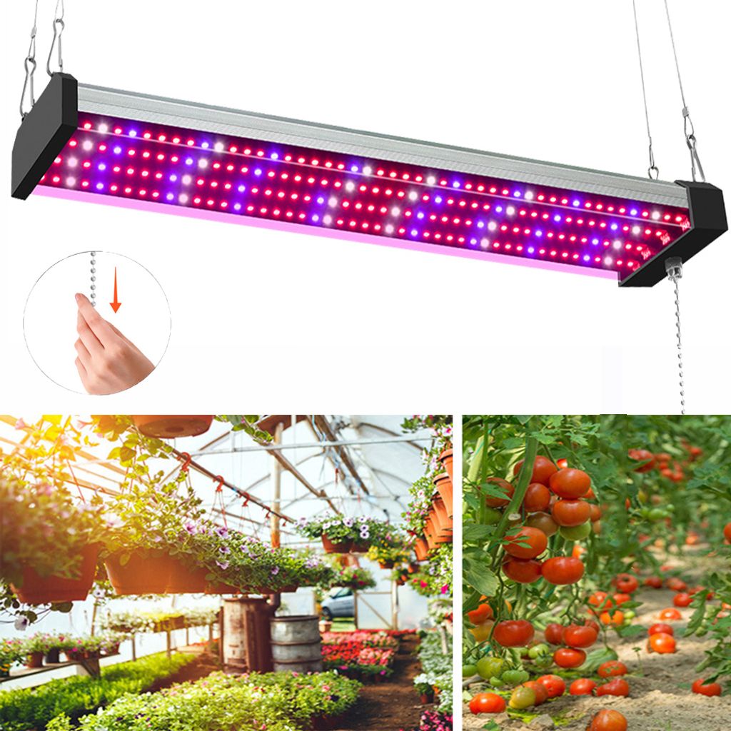 LED Pflanzenlampe 192 LEDs,50cm Vollspektrum Pflanzenleuchte 40W UV Lampe Pflanzen Grow Lampe