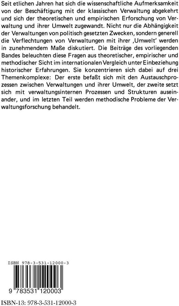 Verwaltung und ihre Umwelt