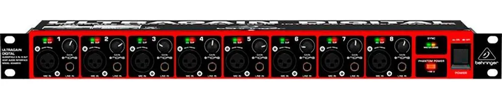 Behringer ADA8200 interface ADAT 8 canaux préamplis Midas 10-24kHz - 12