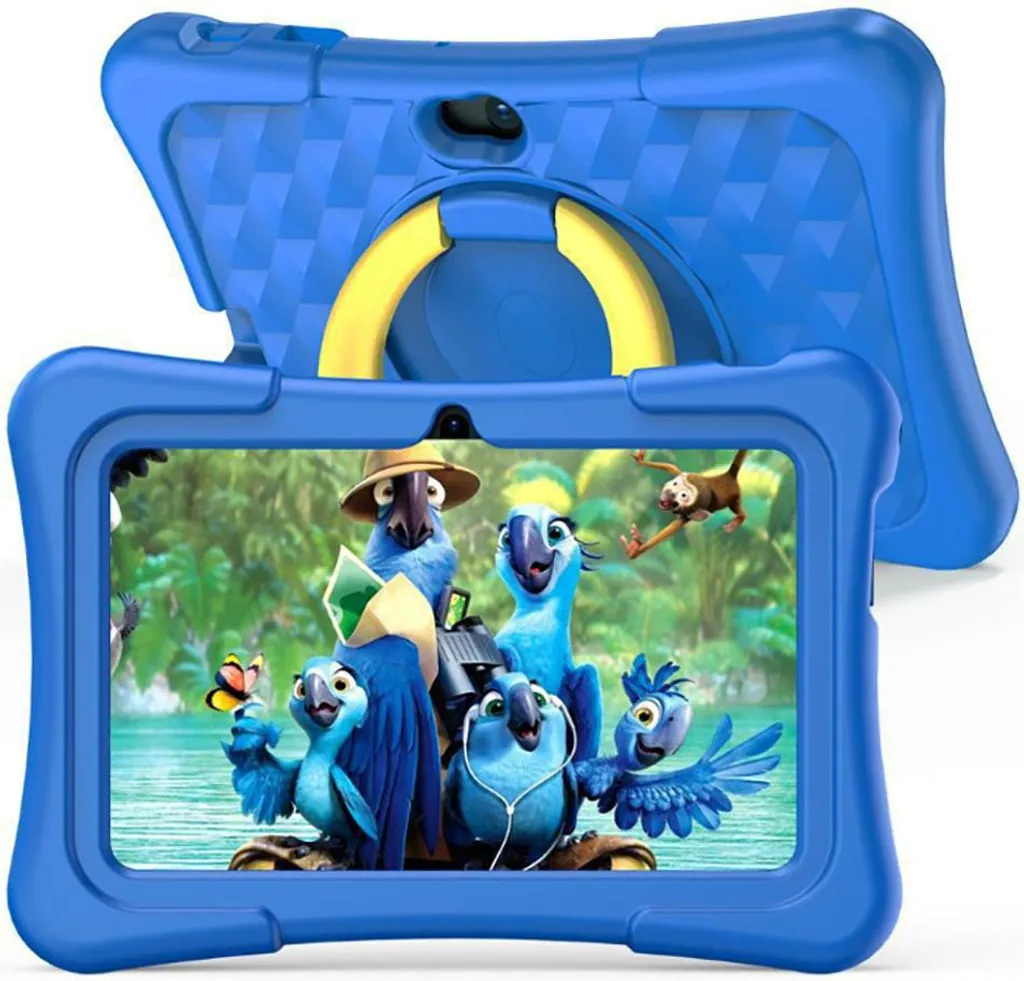 Tablette Éducative Antichoc 7 Pouces Android - Étui de Protection Bleu Inclus - 2